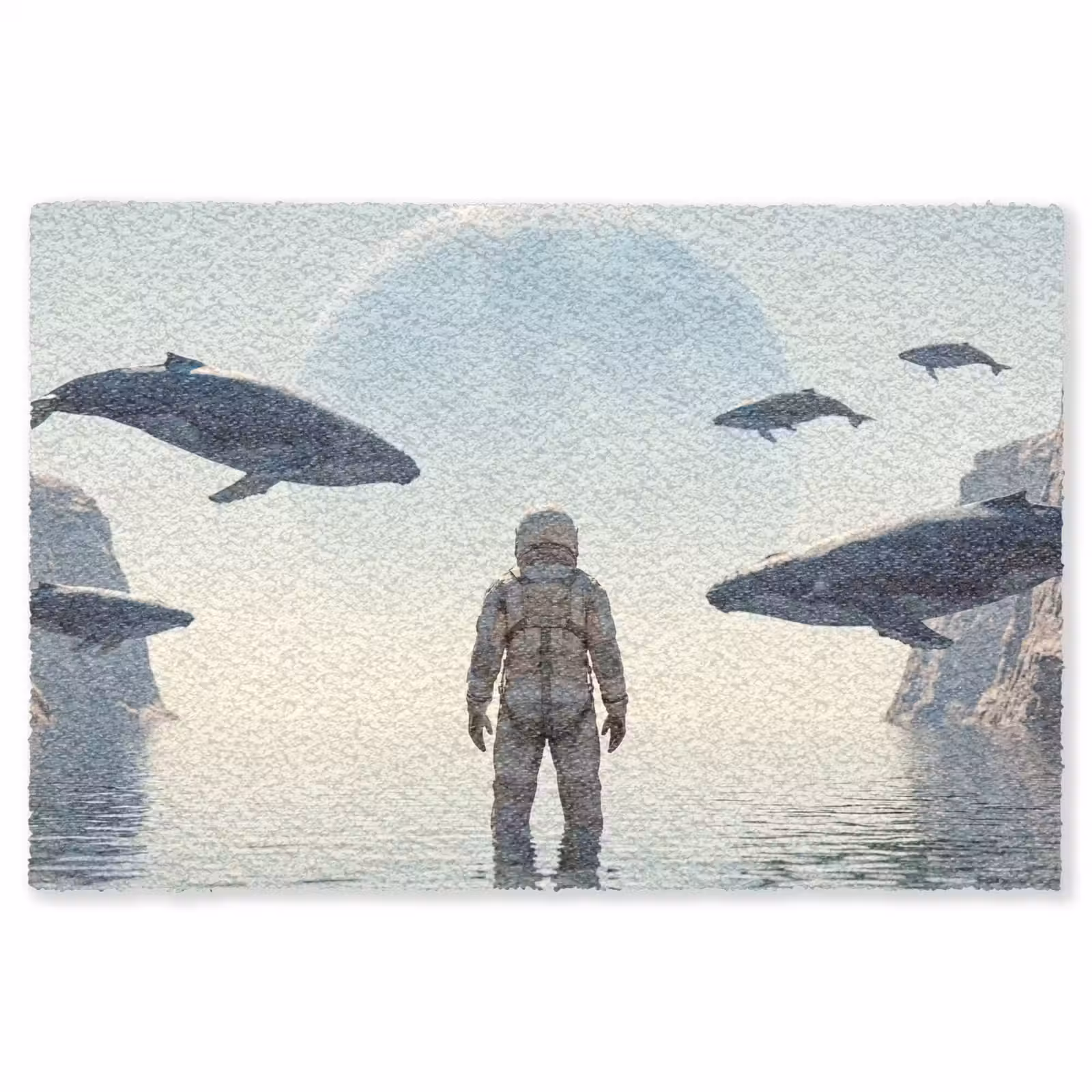 Vloerkleed - Ruimtevaarder - Walvis - Fantasie — 1
