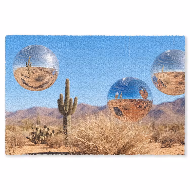 Vloerkleed - Woestijn - Spiegelbal - Kunst — 1