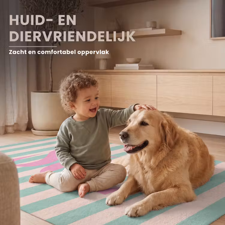 Vloerkleed - Roze - Groen - Strepen - Sol — 6