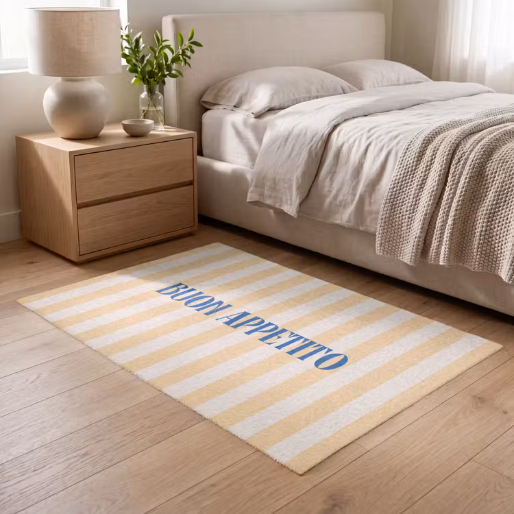 Vloerkleed - Blauw - Geel - Strepen - Buon Appetito — 5