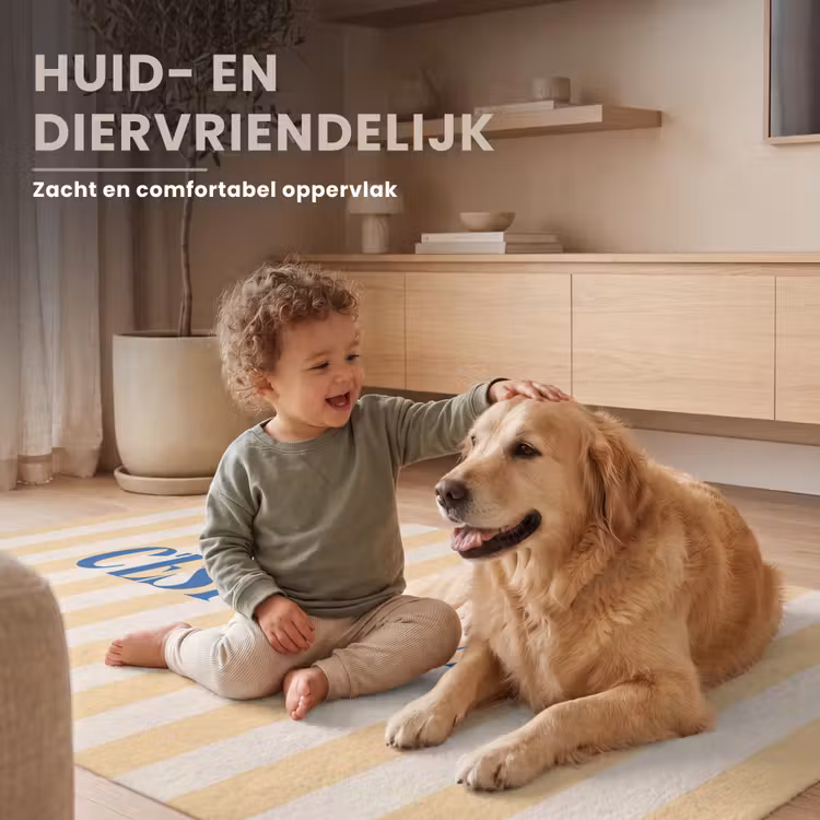 Vloerkleed - Blauw - Geel - Strepen - C'est La Vie — 6