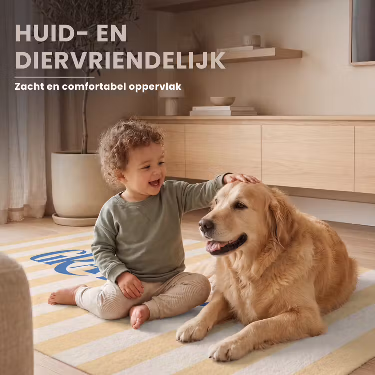 Vloerkleed - Blauw - Geel - Strepen - Grateful — 6