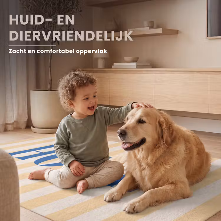 Vloerkleed - Blauw - Geel - Strepen - Home — 6