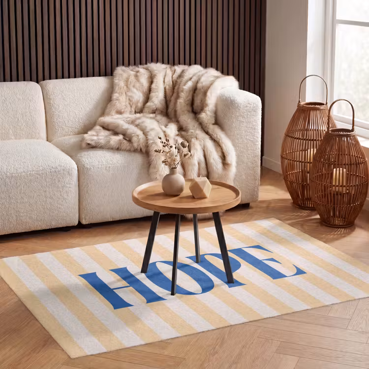Vloerkleed - Blauw - Geel - Strepen - Hope — 4