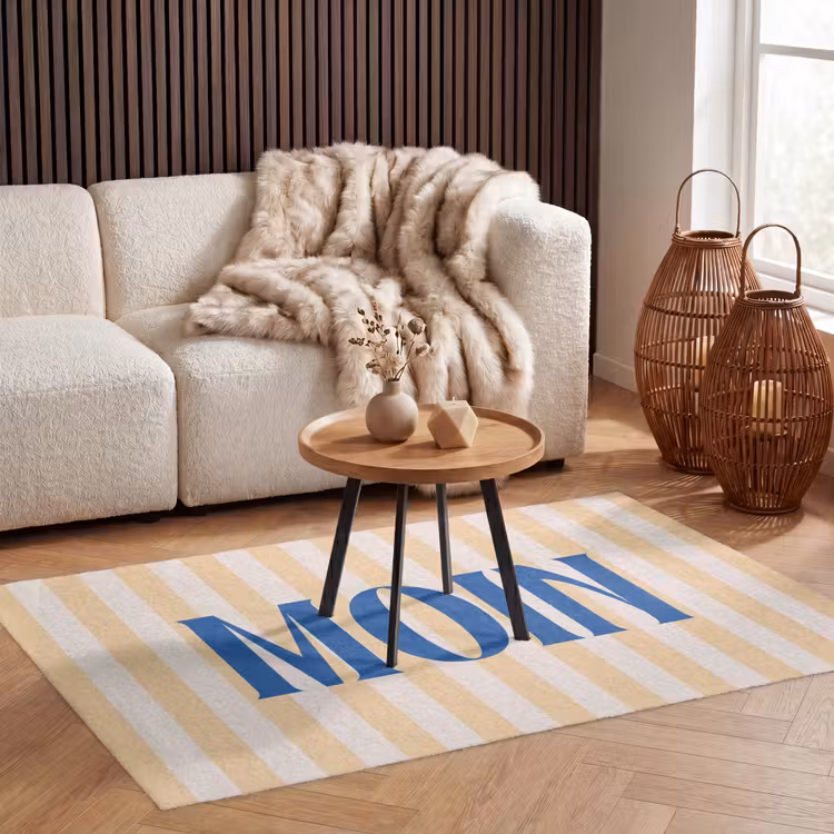 Vloerkleed - Blauw - Geel - Strepen - Moin — 4