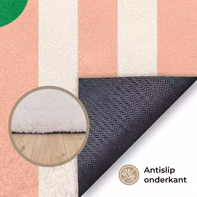Vloerkleed - Zachtroze - Groen - Strepen - Adiós — 3