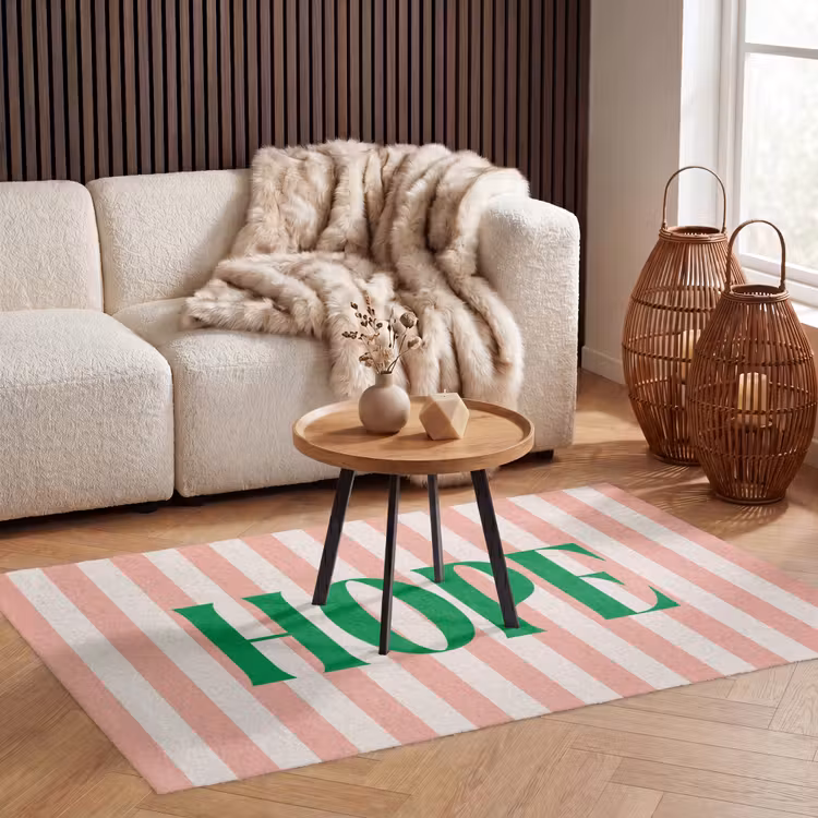 Vloerkleed - Zachtroze - Groen - Strepen - Hope — 4