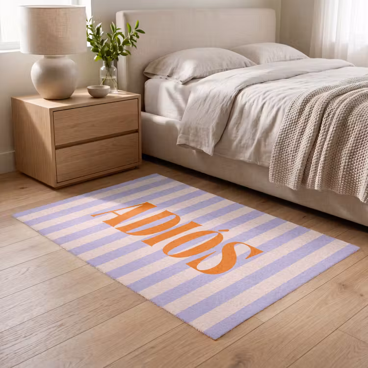 Vloerkleed - Lila - Oranje - Strepen - Adiós — 5