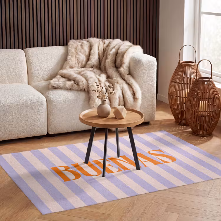 Vloerkleed - Lila - Oranje - Strepen - Buenas — 4