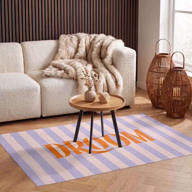 Vloerkleed - Lila - Oranje - Strepen - Droom — 4