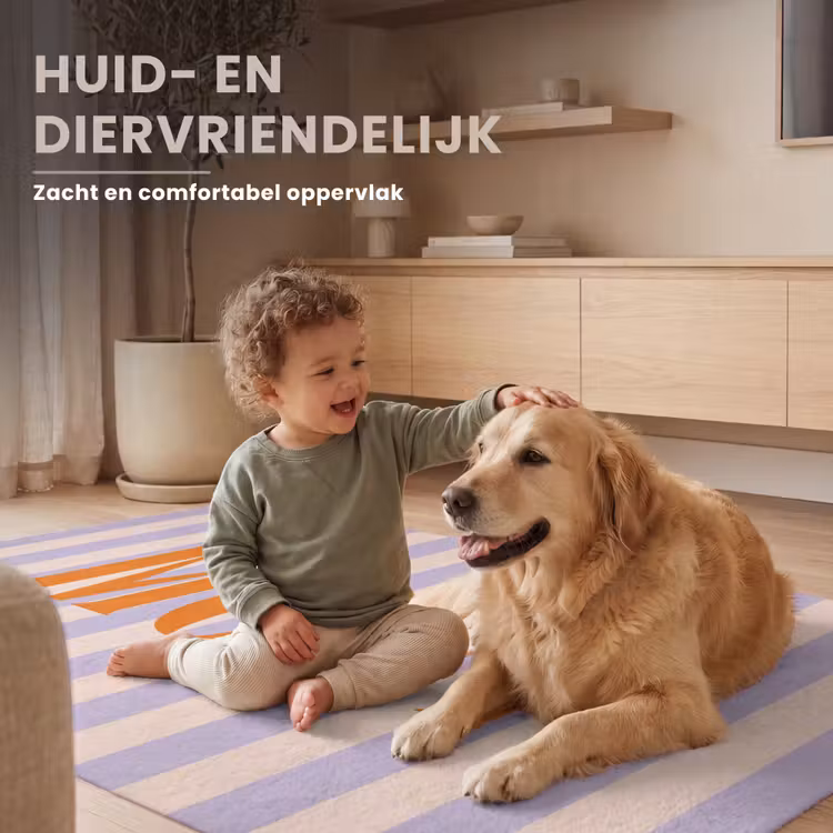 Vloerkleed - Lila - Oranje - Strepen - Moin — 6