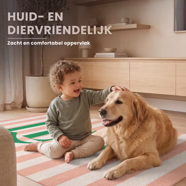 Vloerkleed - Zachtroze - Groen - Strepen - Leef — 6