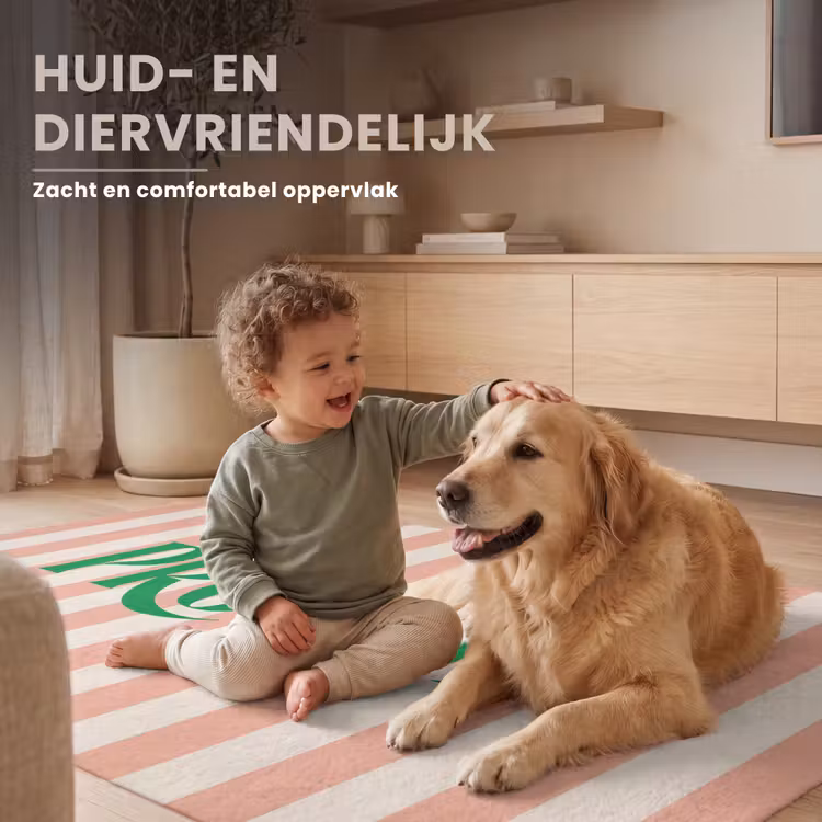 Vloerkleed - Zachtroze - Groen - Strepen - Proost — 6