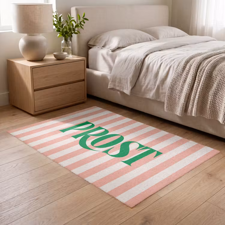 Vloerkleed - Zachtroze - Groen - Strepen - Prost — 5