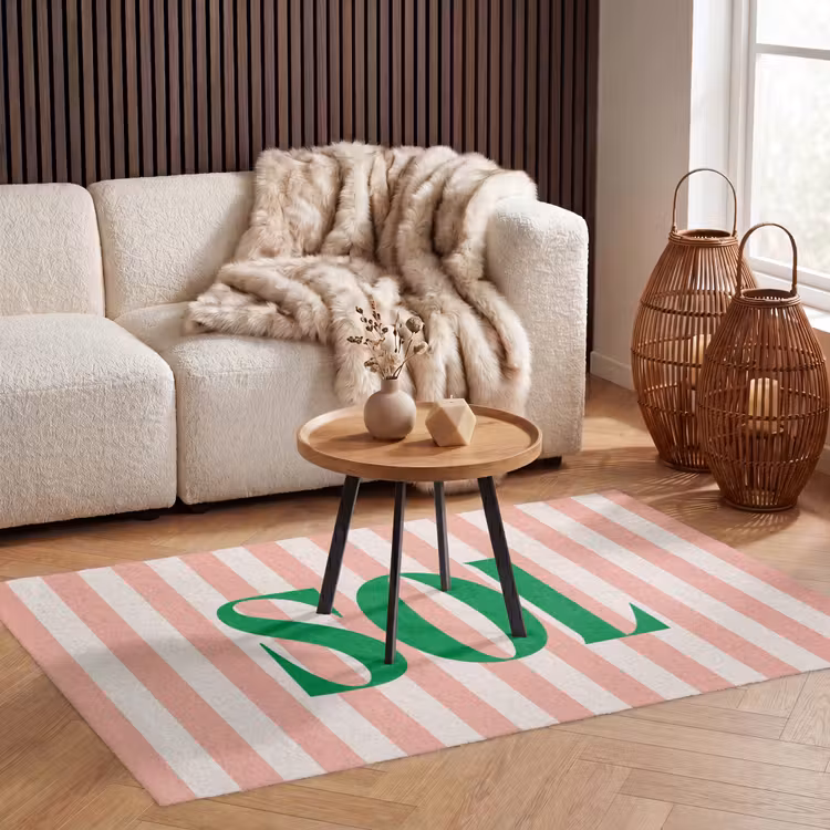 Vloerkleed - Zachtroze - Groen - Strepen - Sol — 4