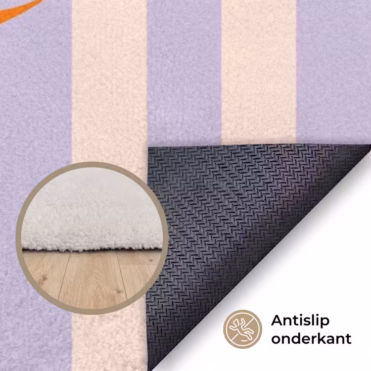 Vloerkleed - Lila - Oranje - Strepen - Amore — 3
