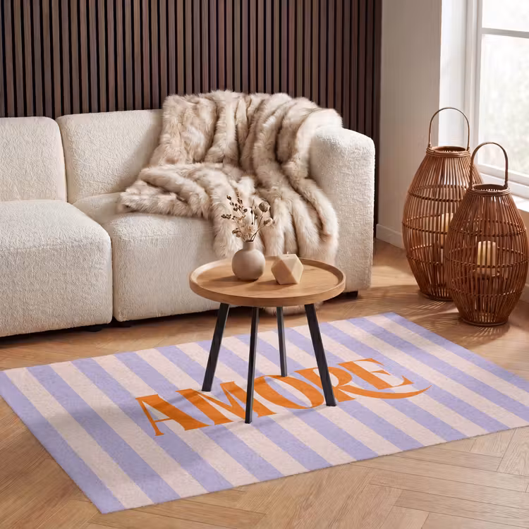 Vloerkleed - Lila - Oranje - Strepen - Amore — 4
