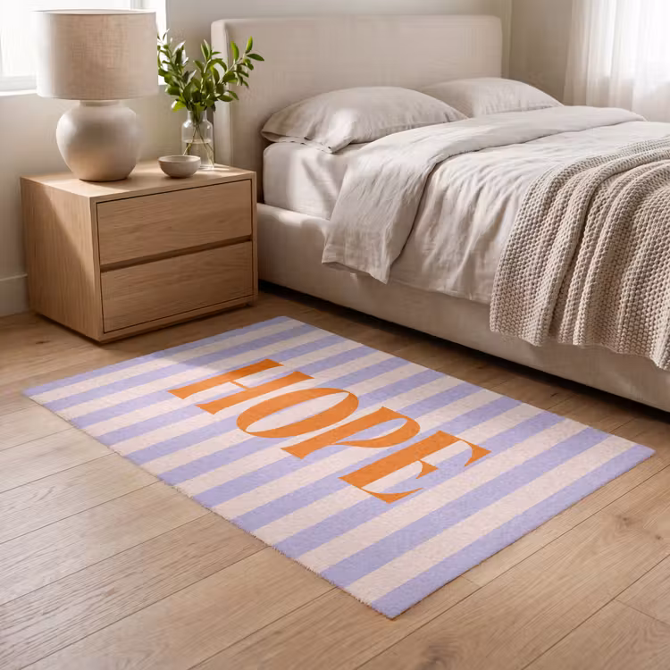 Vloerkleed - Lila - Oranje - Strepen - Hope — 5