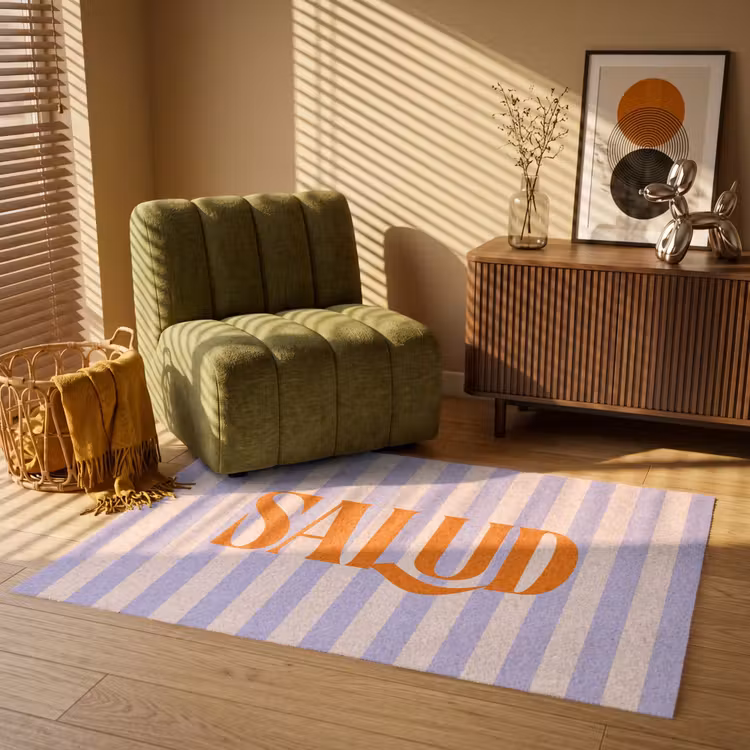 Vloerkleed - Lila - Oranje - Strepen - Salud — 2