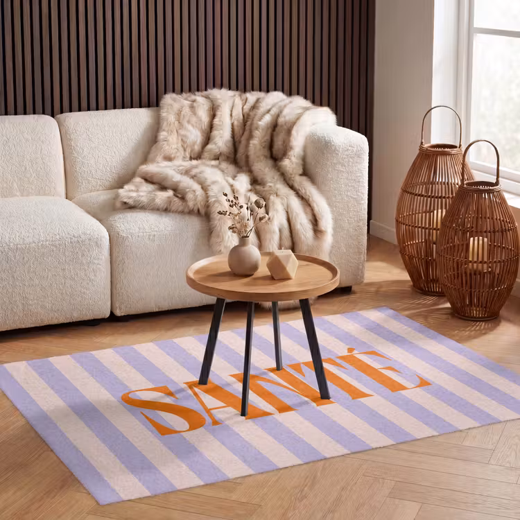 Vloerkleed - Lila - Oranje - Strepen - Santé — 4
