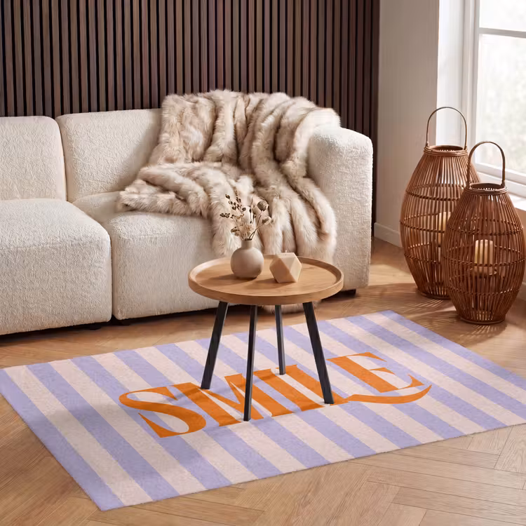 Vloerkleed - Lila - Oranje - Strepen - Smile — 4