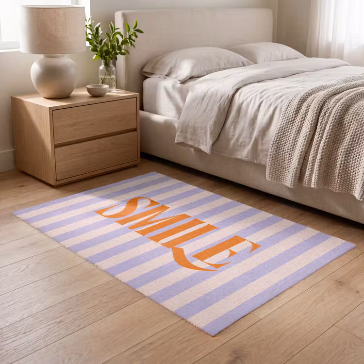 Vloerkleed - Lila - Oranje - Strepen - Smile — 5