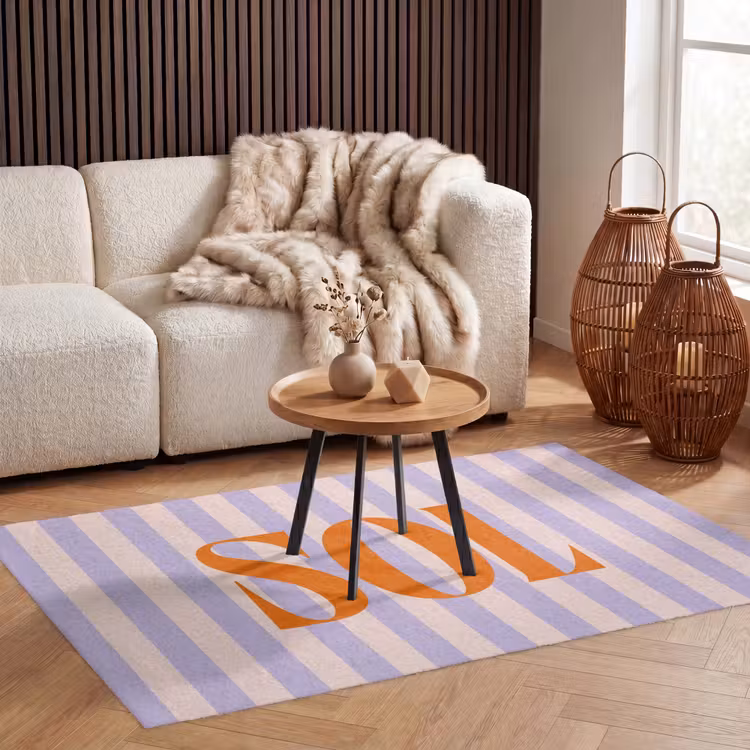 Vloerkleed - Lila - Oranje - Strepen - Sol — 4