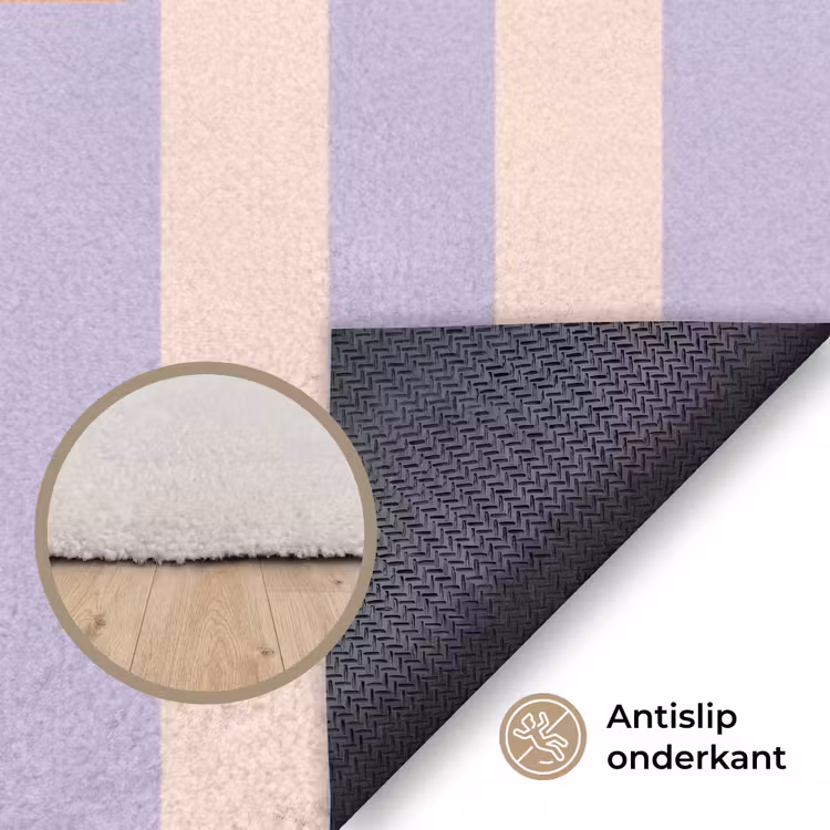Vloerkleed - Lila - Oranje - Strepen - Soleil — 3