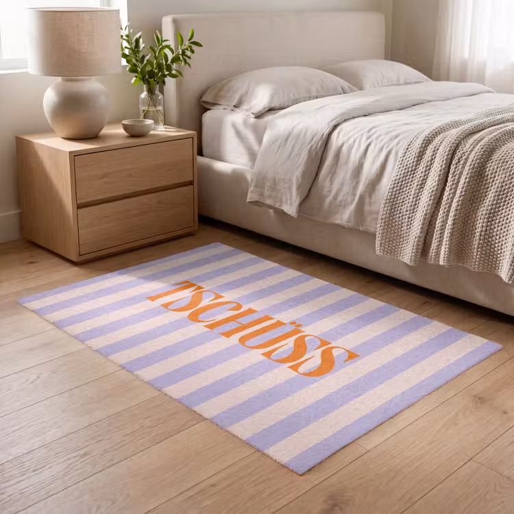Vloerkleed - Lila - Oranje - Strepen - Tschüss — 5