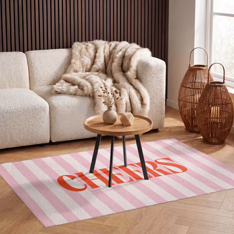 Vloerkleed - Zachtroze - Rood - Strepen - Cheers — 4