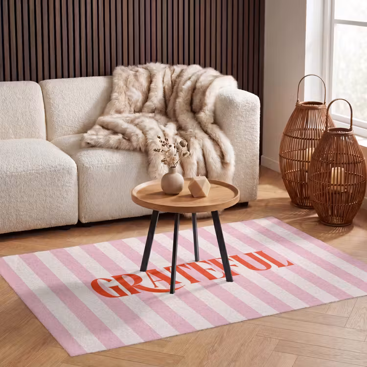 Vloerkleed - Zachtroze - Rood - Strepen - Grateful — 4