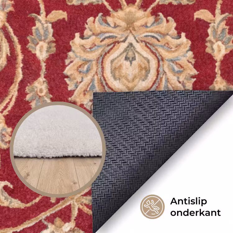 Vloerkleed - Patroon - Bloem - Klassiek - Oosters - Rood — 3