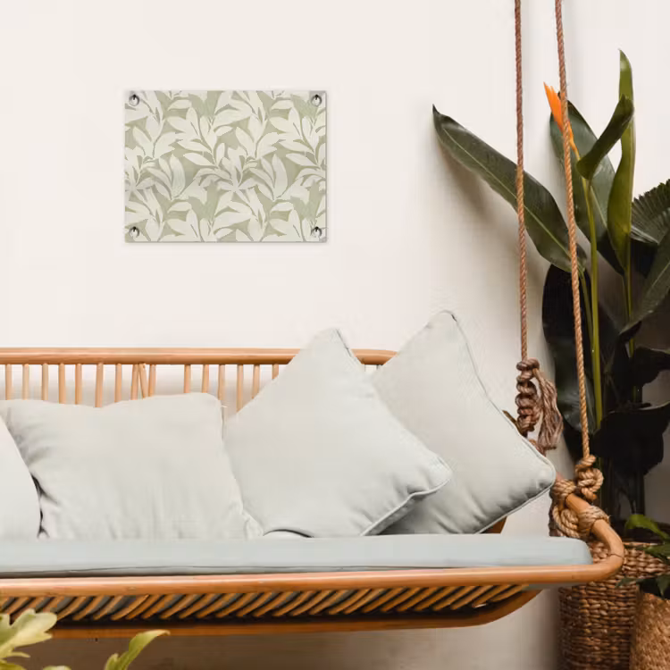 Tuinposter - Saliegroen - Botanisch - Minimalistisch - Patroon — 5