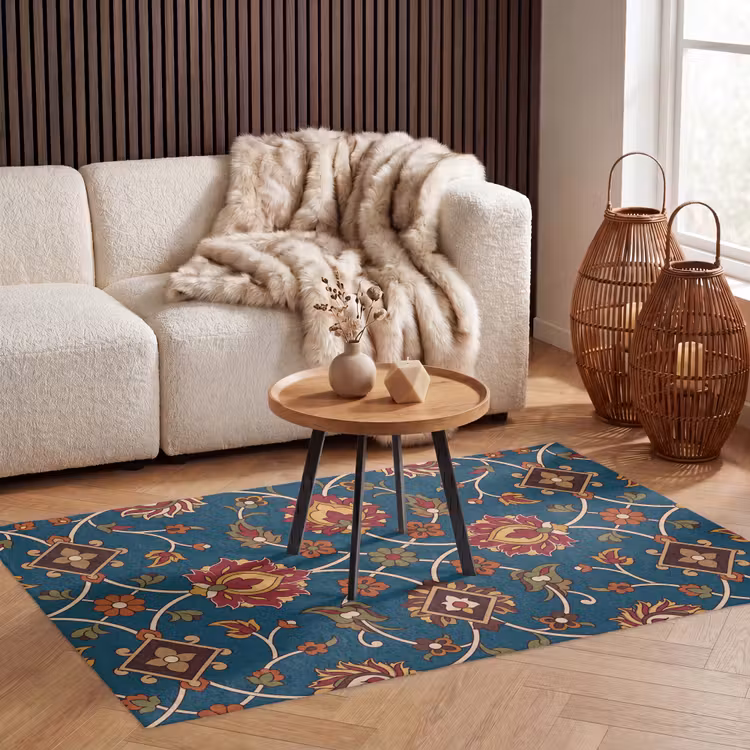 Vloerkleed - Ornament - Flora - Traditioneel - Klassiek - Blauwgroen — 4