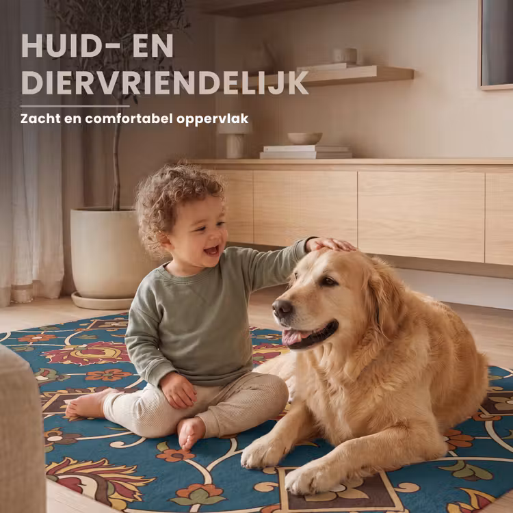 Vloerkleed - Ornament - Flora - Traditioneel - Klassiek - Blauwgroen — 6