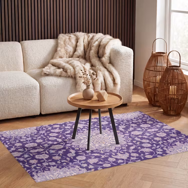 Vloerkleed - Patroon - Medallion - Oosters - Paars - Decoratie — 4