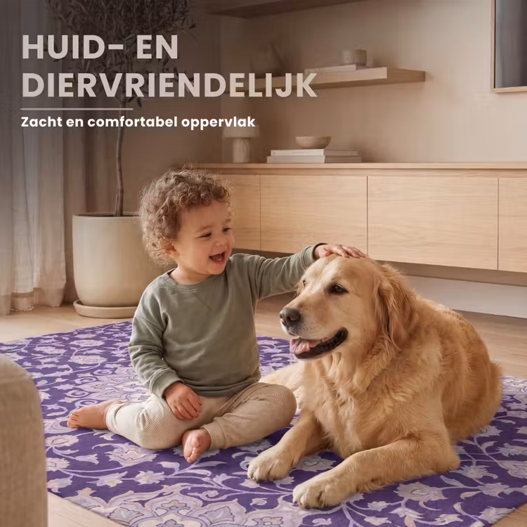 Vloerkleed - Patroon - Medallion - Oosters - Paars - Decoratie — 6