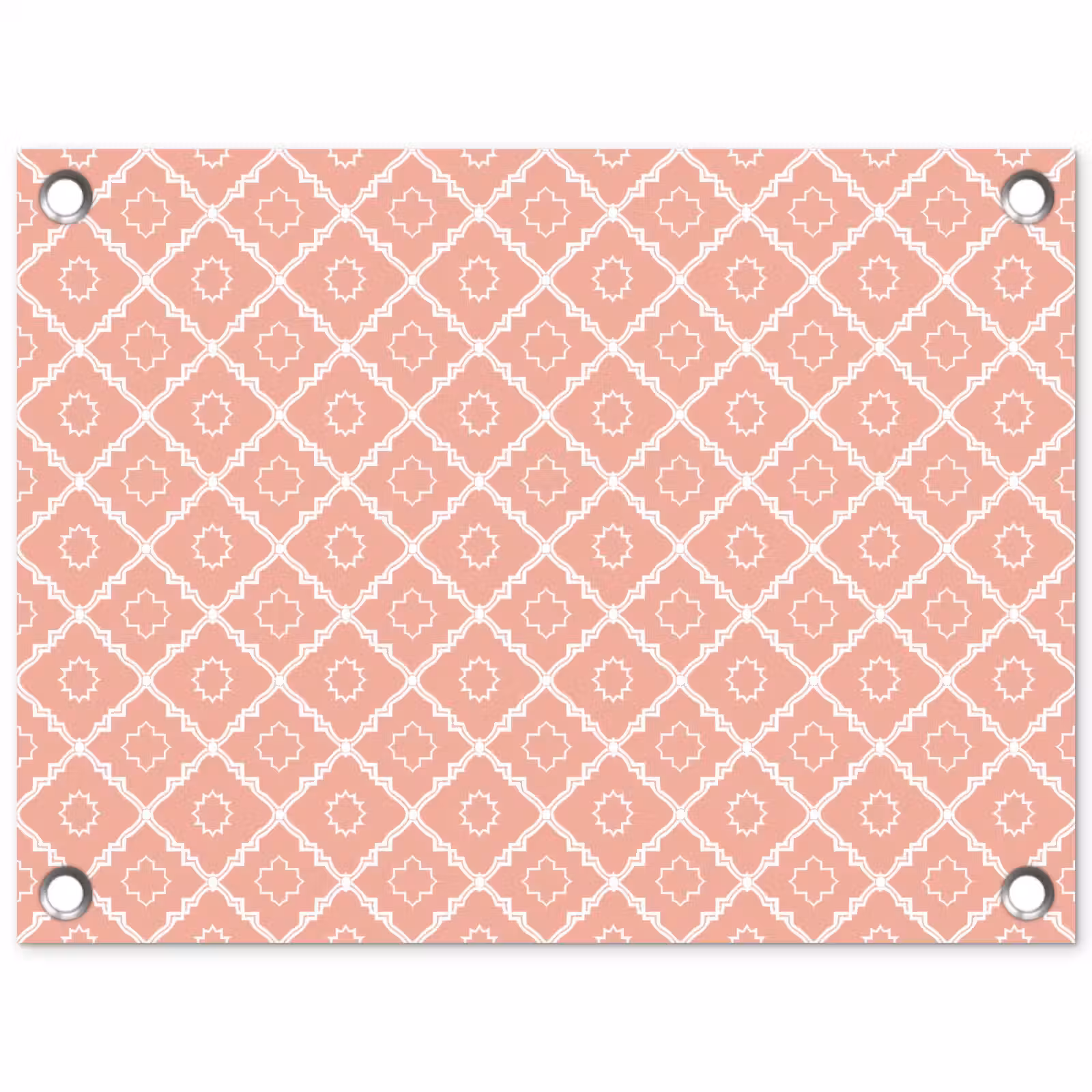 Tuinposter - Zalmroze - Geometrisch - Elegant - Patroon — 1