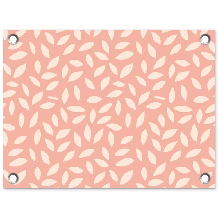 Tuinposter - Roze - Bladeren - Speels - Patroon — 1