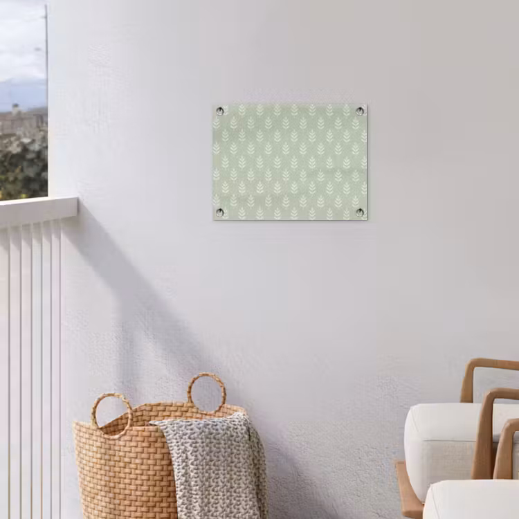Tuinposter - Saliegroen - Botanisch - Takjes - Minimalistisch - Patroon — 3