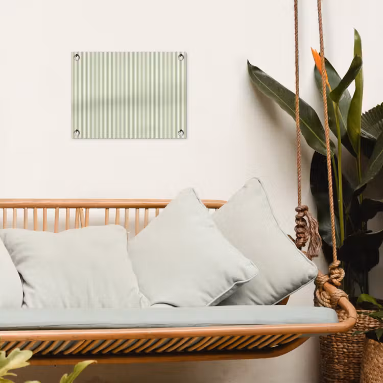 Tuinposter - Saliegroen - Strepen - Minimalistisch - Patroon — 5
