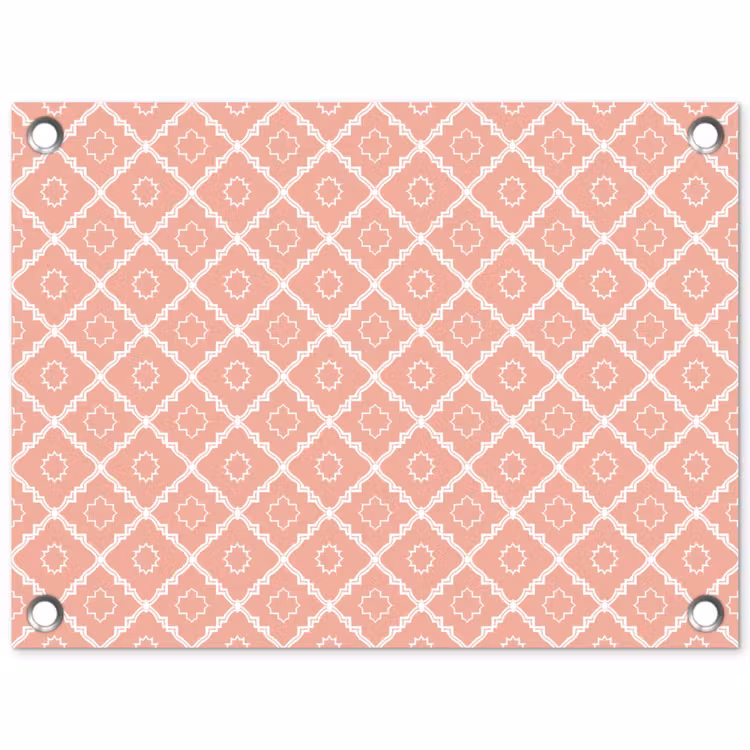 Tuinposter - Zalmroze - Geometrisch - Elegant - Patroon — 1