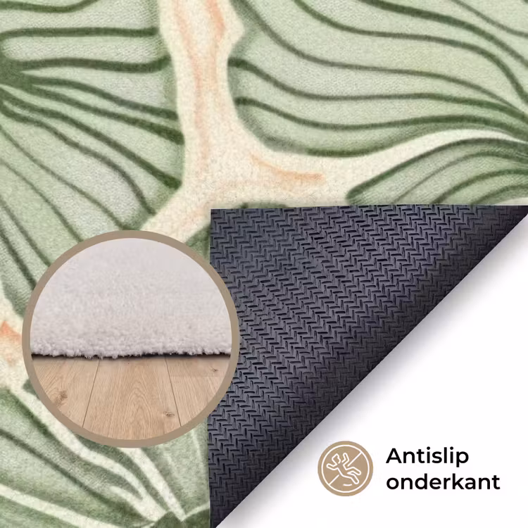 Vloerkleed - Groen - Botanisch - Bloemen - Organisch - Patroon — 3