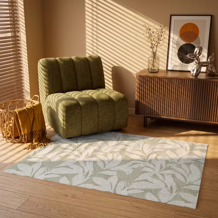 Vloerkleed - Saliegroen - Botanisch - Minimalistisch - Patroon — 2