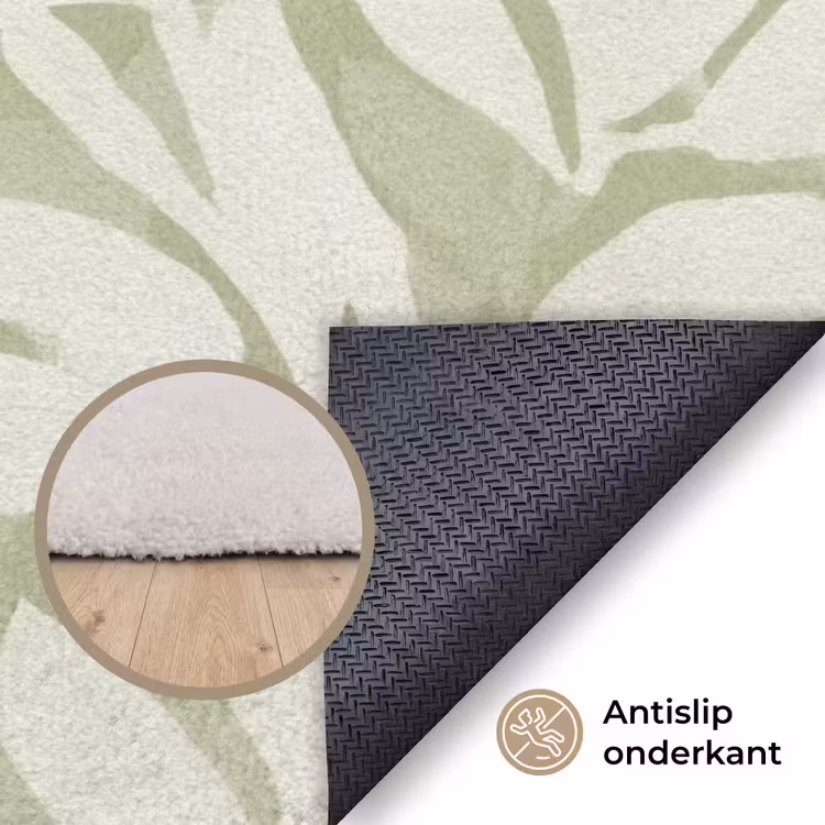 Vloerkleed - Saliegroen - Botanisch - Minimalistisch - Patroon — 3