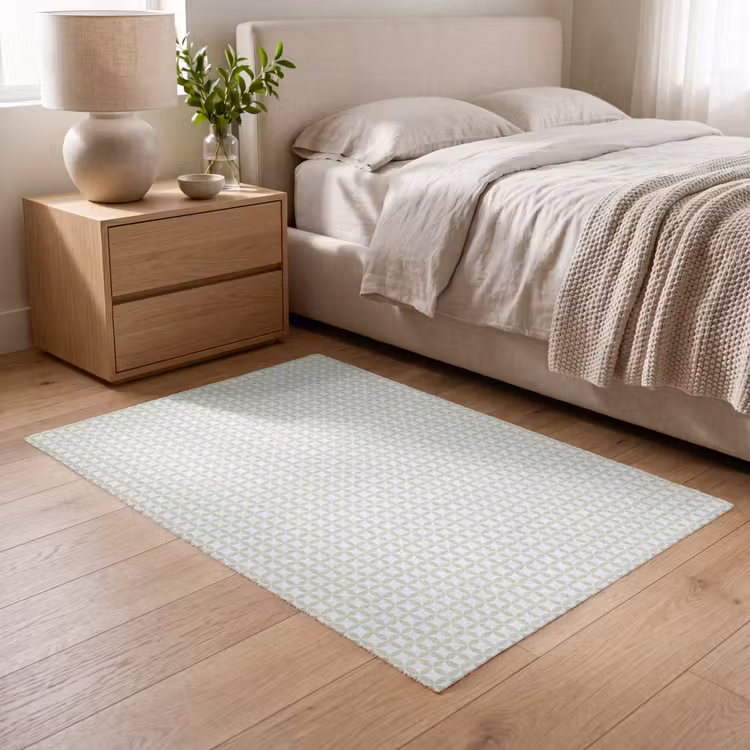 Vloerkleed - Saliegroen - Geometrisch - Cirkels - Patroon — 5