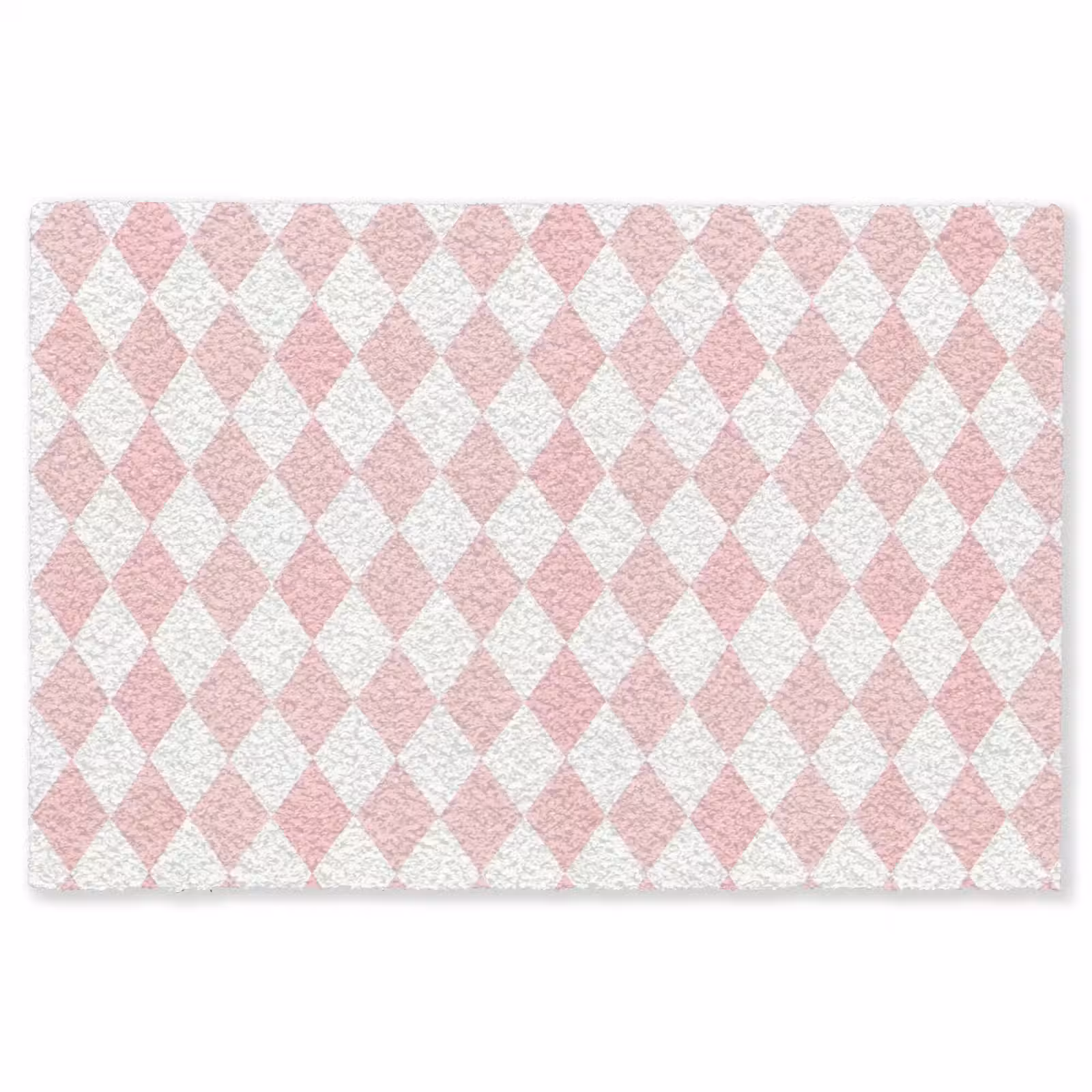 Vloerkleed - Lichtroze - Ruiten - Geometrisch - Patroon — 1