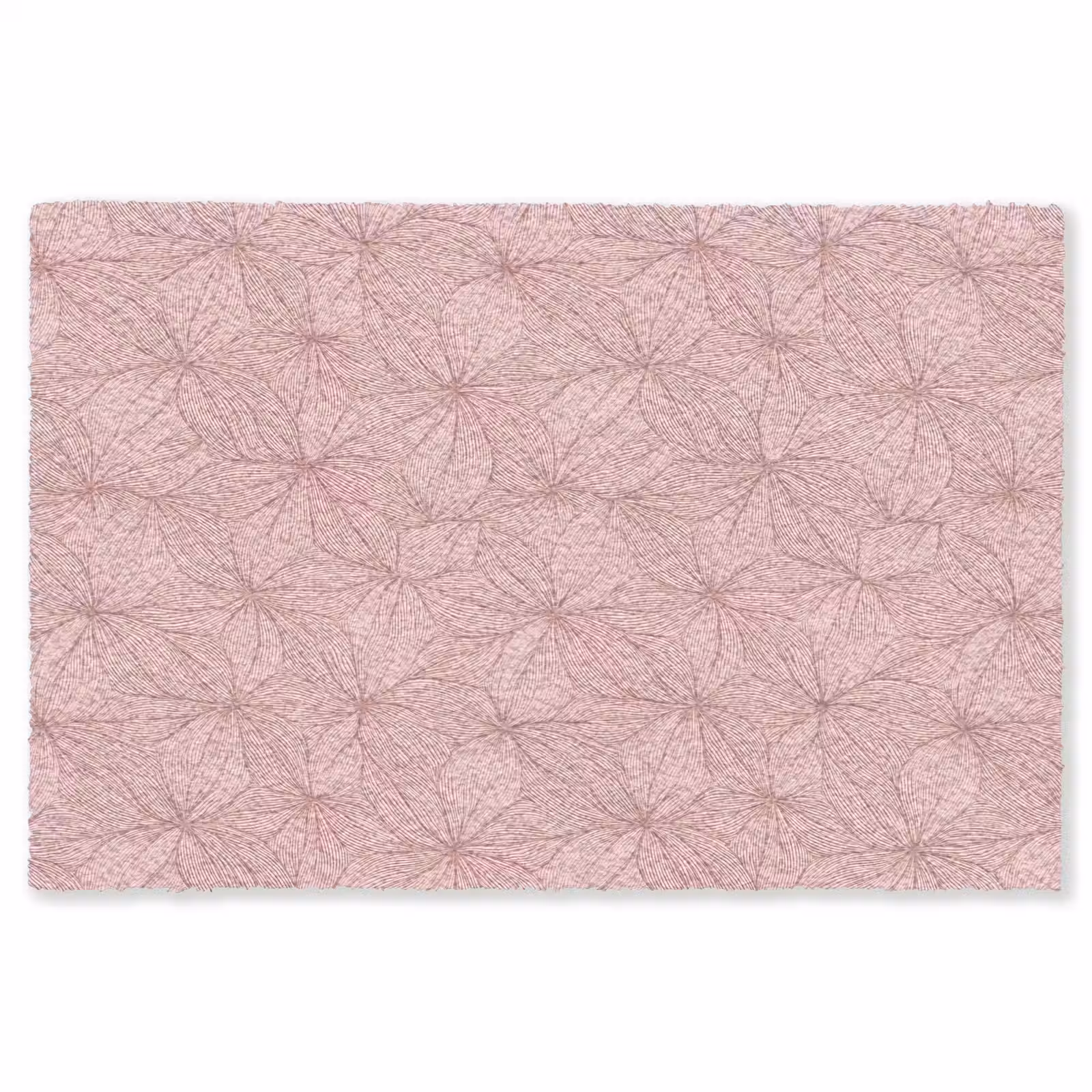 Vloerkleed - oederroze - Bloemen - Reliëf - Textuur — 1