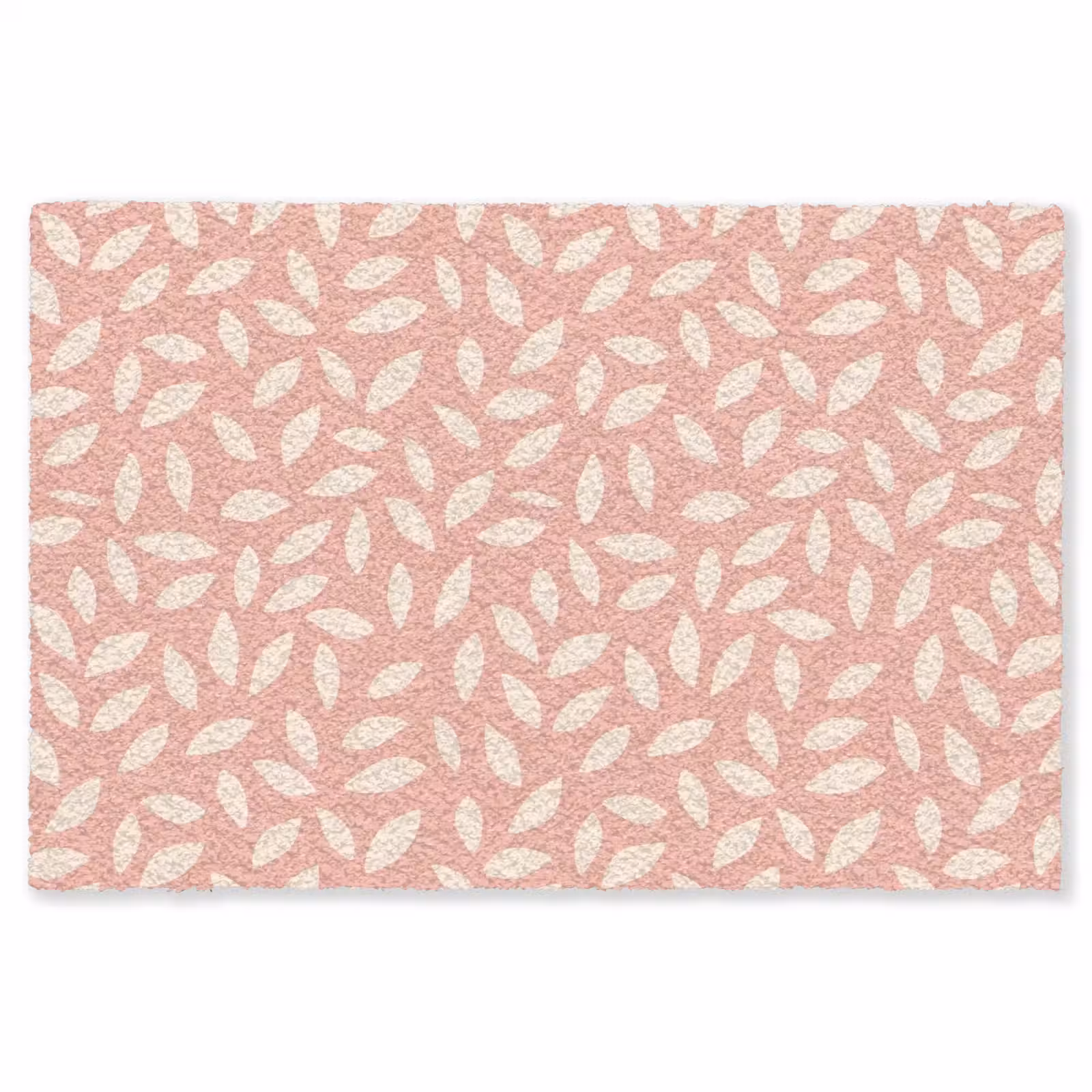 Vloerkleed - Roze - Bladeren - Speels - Patroon — 1
