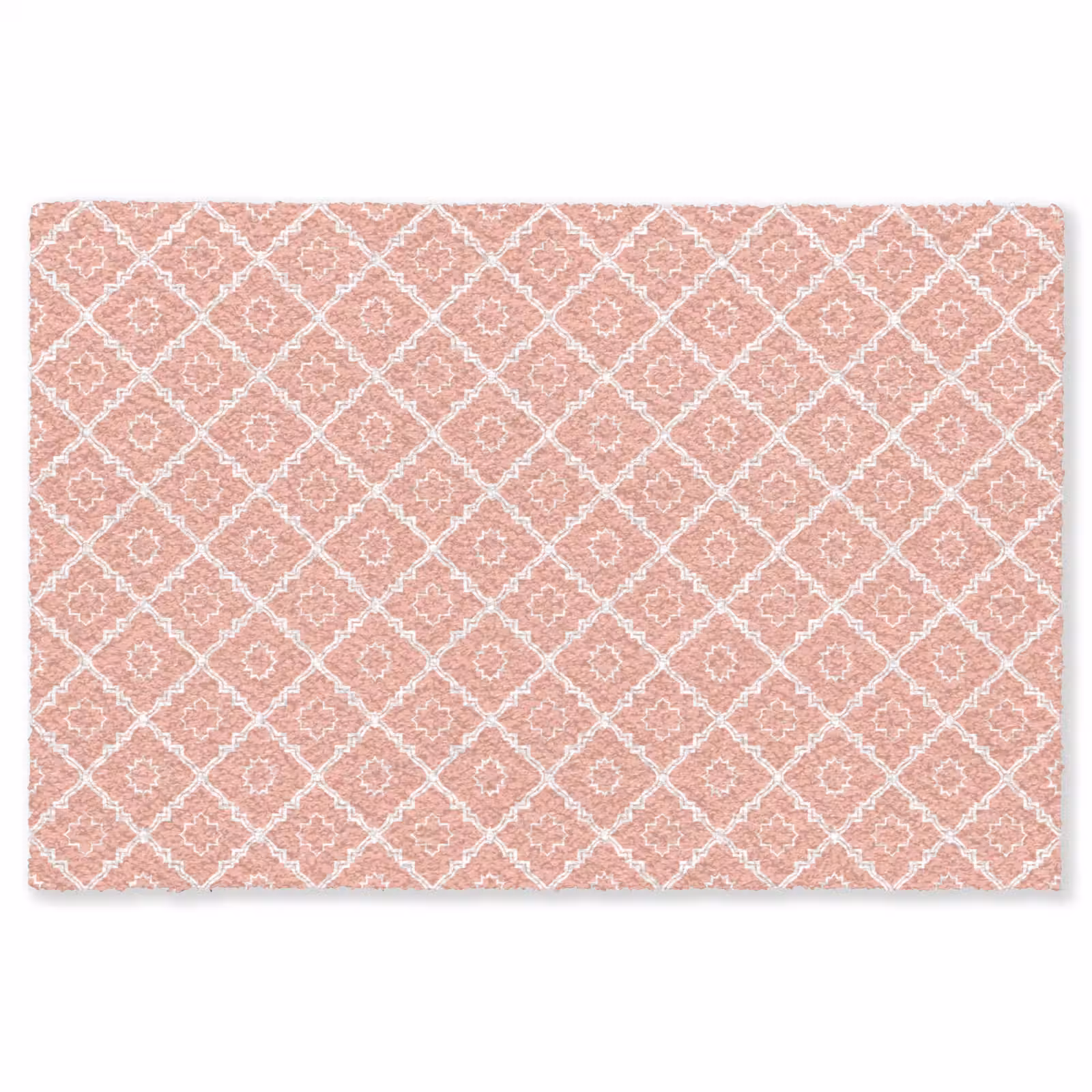 Vloerkleed - Zalmroze - Geometrisch - Elegant - Patroon — 1